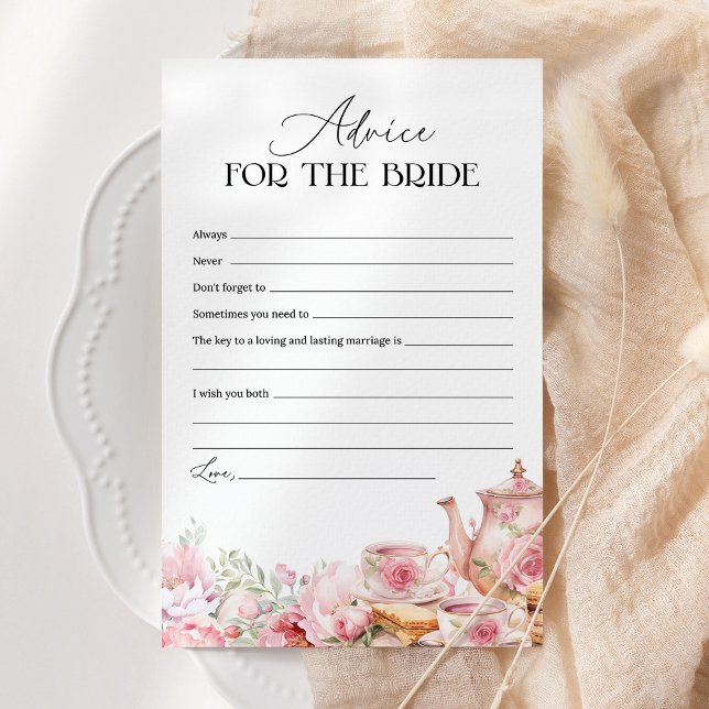 Papier Conseil Pour La Fête des mariées De Thé Floral Ros (Créateur téléchargé)