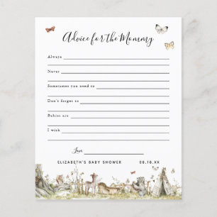 Papier Conseil pour la maman   Jeu Baby shower