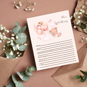 Papier Conseil pour le jeu de Baby shower maman