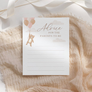 Papier Conseil pour les parents Pink Girl Baby shower jeu