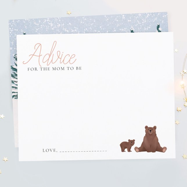 Papier Conseil pour maman d'être l'ours d'hiver Baby show (Créateur téléchargé)