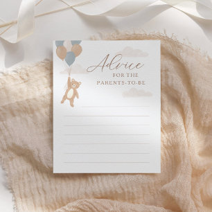 Papier Conseil pour Parents Blue Boy Baby shower Jeu