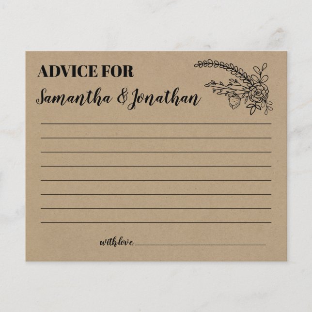 Papier Conseil pour une douche en couple heureux anglais  (Devant)