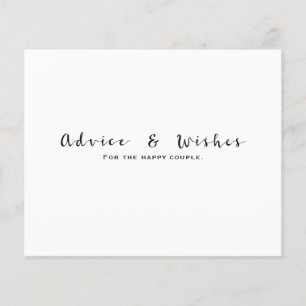 Papier Conseil & souhaits Mariage moderne douche Fiançail