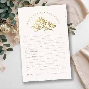 Papier Conseils aux algues pour le jeu de Fête des mariée