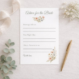 Papier Conseils de fleurs sauvages pour la mariée pour la