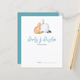 Papier Conseils de sagesse Citrouille de l'automne Fox