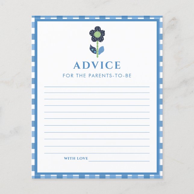 Papier Conseils éléphant mignon garçon bleu pour parents  (Devant)