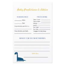 Conseils et prédictions Dinosaur Baby shower Jeu
