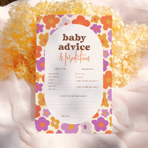 Papier Conseils et prédictions pour bébé Retro Orange Dai