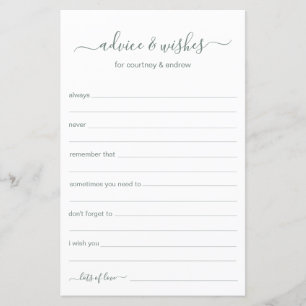 Papier Conseils et souhaits