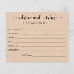Papier Conseils et souhaits modifiables pour les parents