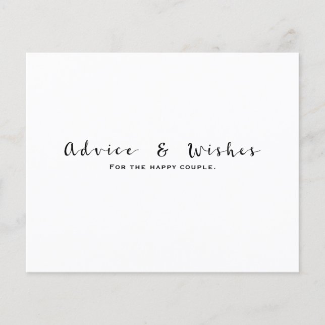Papier Conseils et vœux Mariage moderne Fiançailles Showe (Devant)