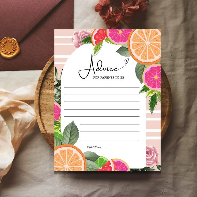 Papier Conseils floraux agrumes pour les parents à être (Créateur téléchargé)