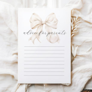 Papier Conseils neutres pour le Baby shower des parents