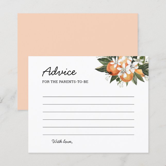 Papier Conseils Pour Bébé De Petite Cutie Pour Les Parent (Devant / Derrière)