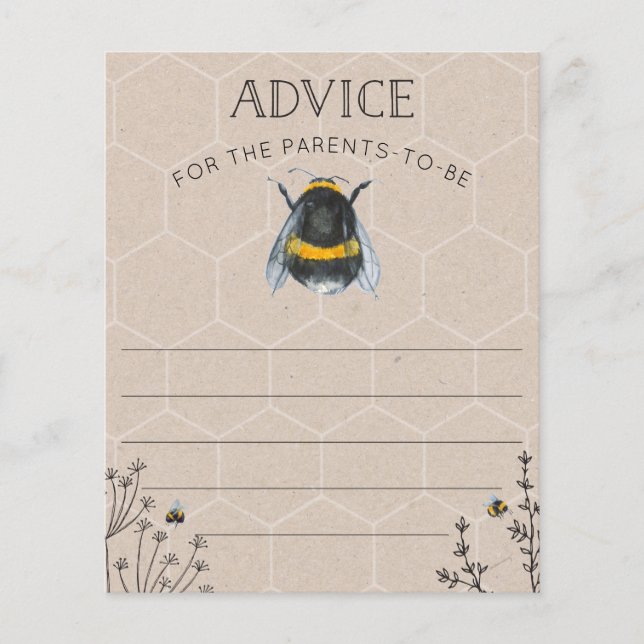 Papier Conseils pour le jeu de Baby shower Parents-à-abei (Devant)