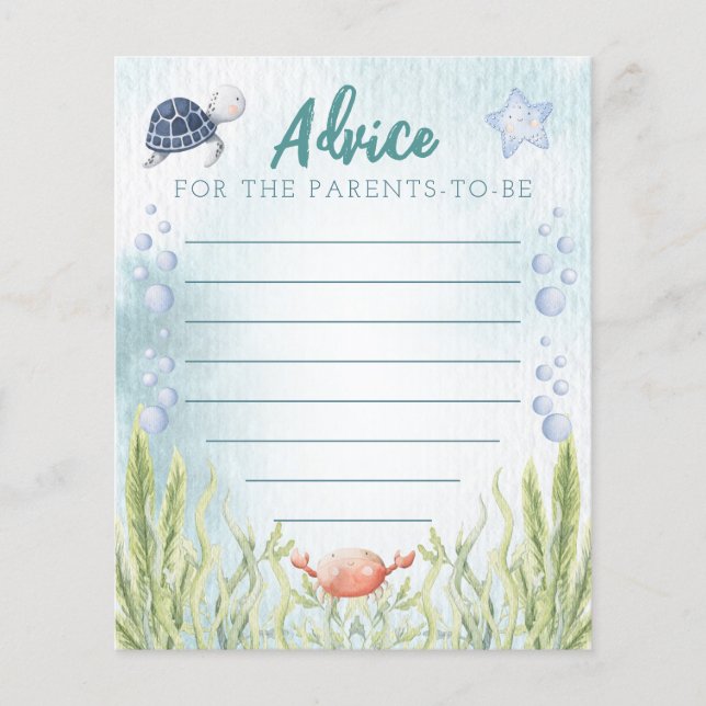 Papier Conseils pour le jeu de Baby shower Parents-to-be (Devant)