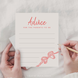 Papier Conseils pour le jeu de Baby shower Parents-to-be
