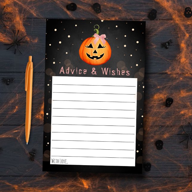 Papier Conseils pour une Baby Shower Little Pumpkin Hallo (Créateur téléchargé)