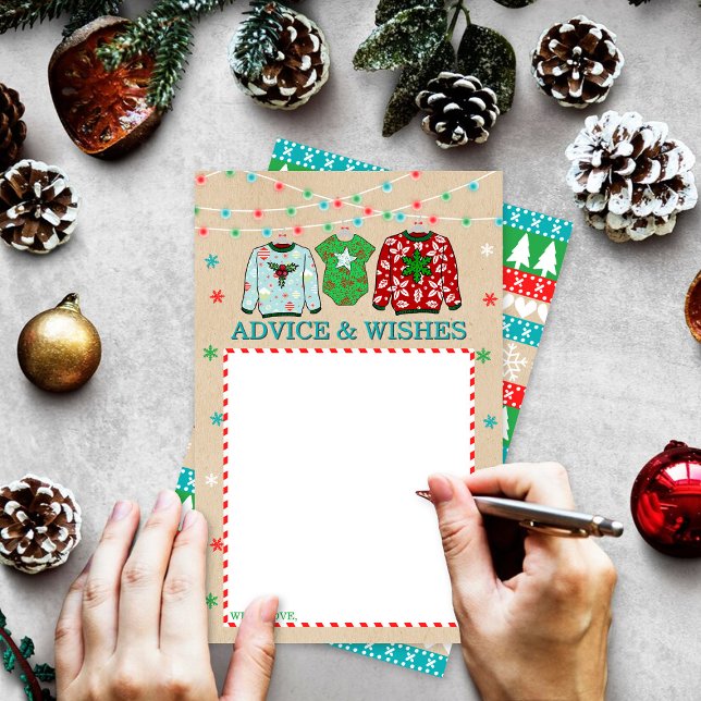 Papier Conseils sur le Baby shower de Noël moche (Créateur téléchargé)