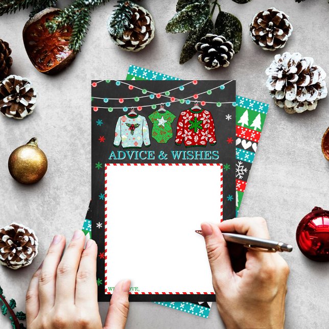 Papier Conseils sur le Baby shower de Noël moche (Créateur téléchargé)