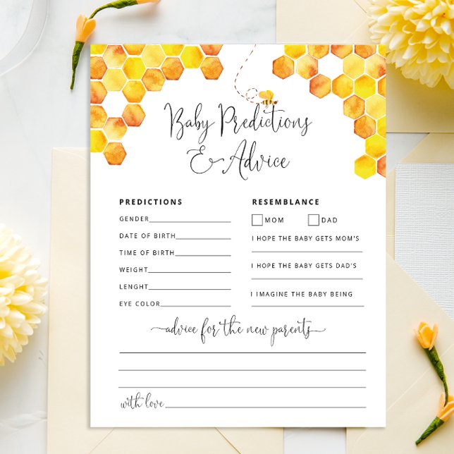 Papier Conseils sur les prédictions de Baby shower (Créateur téléchargé)