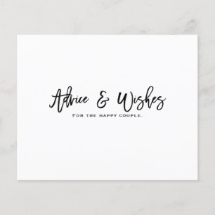 Papier Conseils & Vœux Fête de Mariage avec Texte Moderne