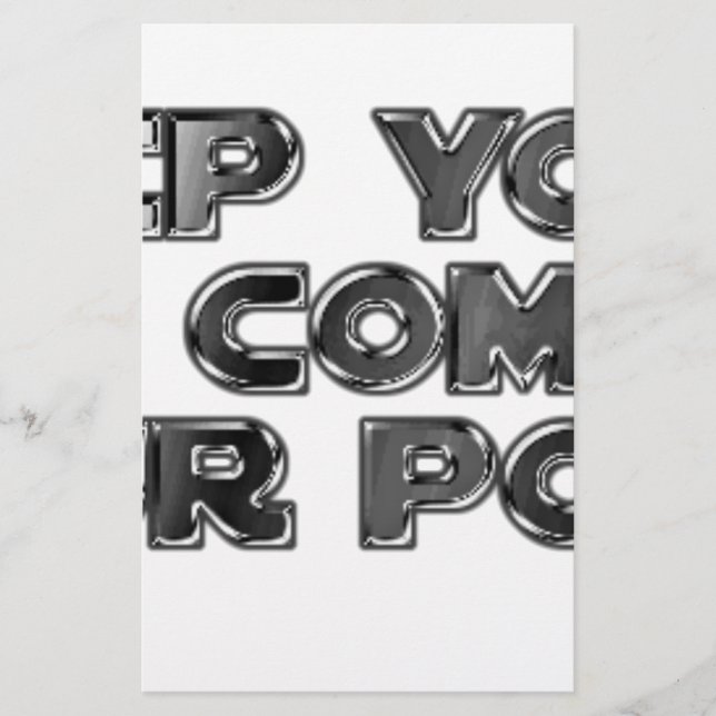 Papier Conserver vos commentaires stupides (Devant)