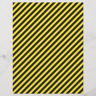 Papier Construction rayée - diagonale jaune et noir
