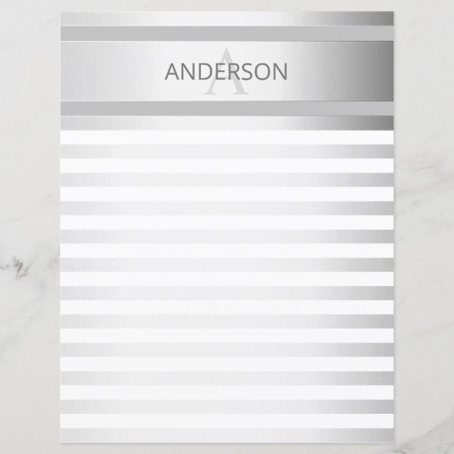 Papier Contemporain Faux Argent Ombre Gris (Devant)