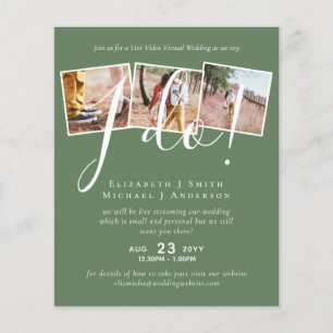Papier Conversation vidéo en direct Mariage ou Invitation