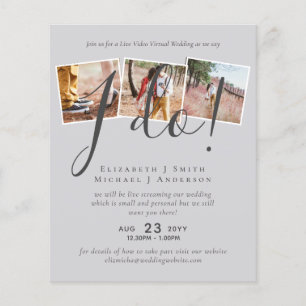 Papier Conversation vidéo en direct Mariage ou Invitation