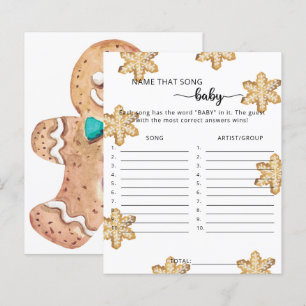 Papier Cookies d'hiver - nom que chanson Baby shower Jeu