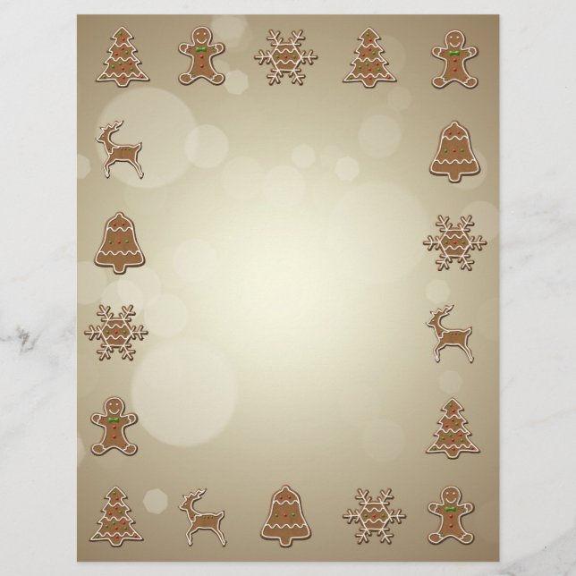Papier Cookies en pain d'épice - en-tête de Noël (Devant)