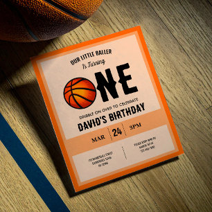 Papier Cool Baller Basketball Budget 1er anniversaire Inv