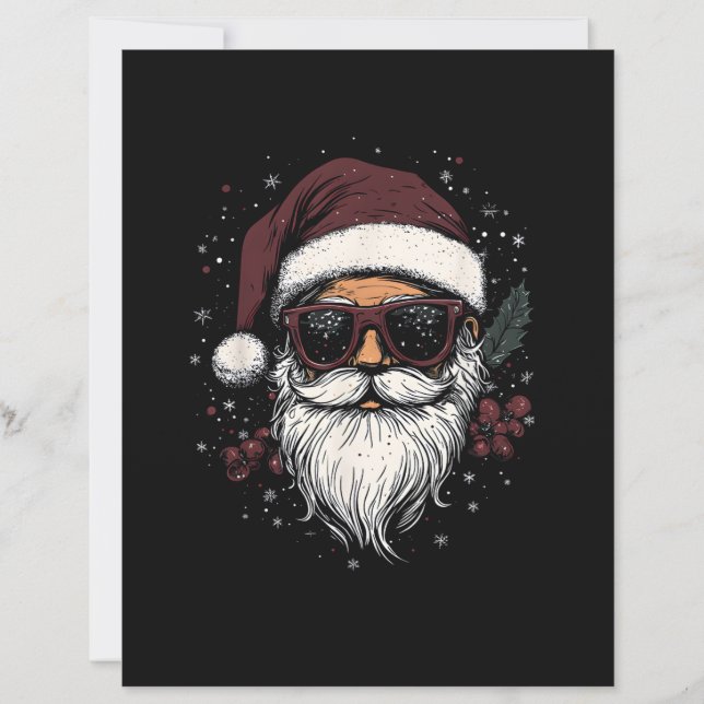 Papier Cool Santa with Sunglasses Christmas (Devant)