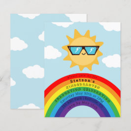 Papier Cool Sun et Rainbow Budget pour enfants Invitation