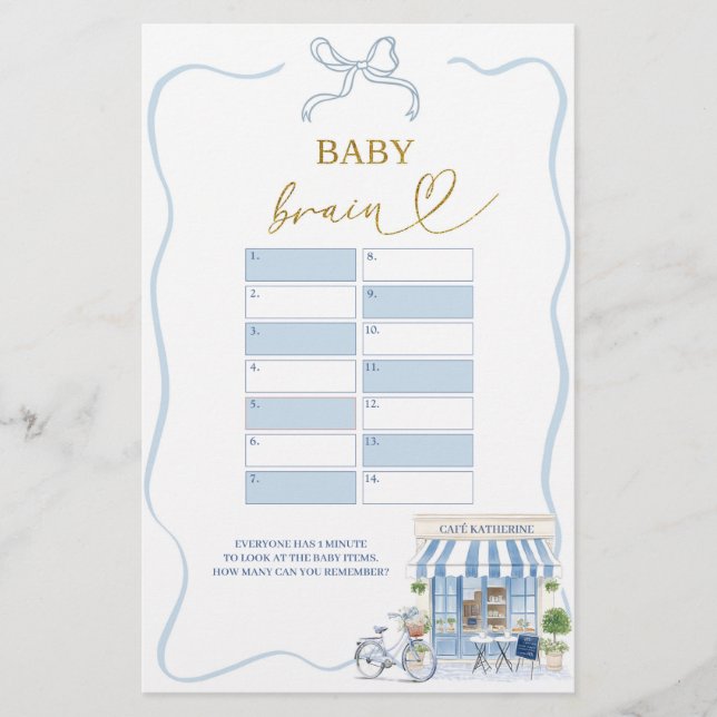 Papier Coquette Café Parisien Baby Brain Games (Devant)