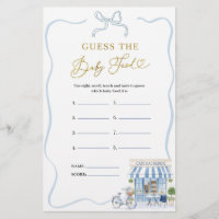 Coquette Café Parisien Guess The Baby Food Games
