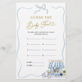 Papier Coquette Café Parisien Guess The Baby Food Games