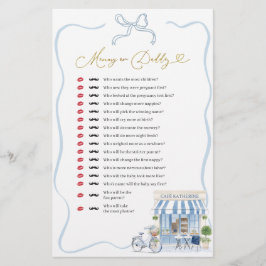 Papier Coquette Café Parisien Jeux de maman ou de papa