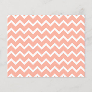 Papier Corail et White Zig Zag Motif.