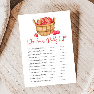 Papier Corbeille de pommes d'automne Baby Shower Qui conn