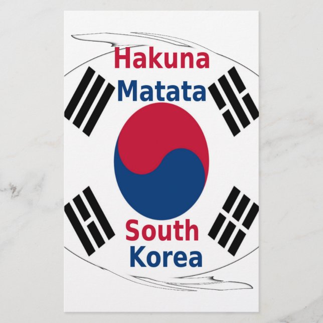 Papier Corée du Sud Hakuna Matata (Devant)