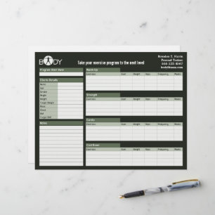 Papier Corps Madness Personal Trainer Worksheet