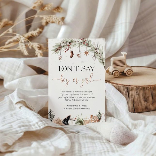 Papier Cosy Don't Say Boy or Girl Baby shower Game (Créateur téléchargé)