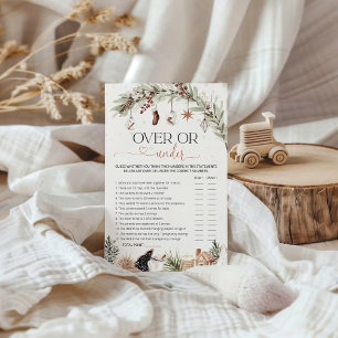 Papier Cosy sur ou sous Baby shower Game