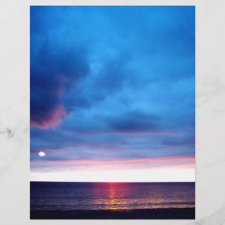 Papier coucher de soleil bleu pittoresque