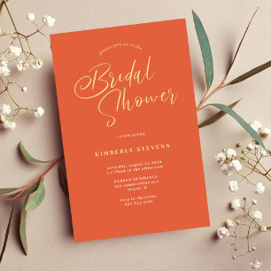 Papier Coucher de soleil orange d'été invitation de la do